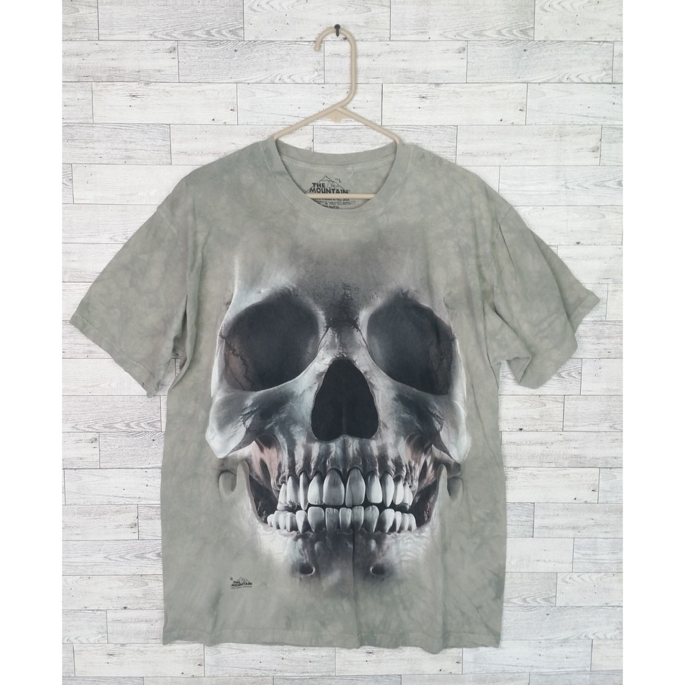 Men's The Mountain Big Skull Face Graphic Short Sleeve T-Shirt Large‎ L